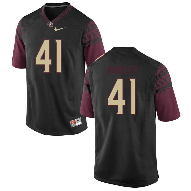 Men #41 Michael Barulich Florida State Seminoles College Football Jerseys Sale-Black